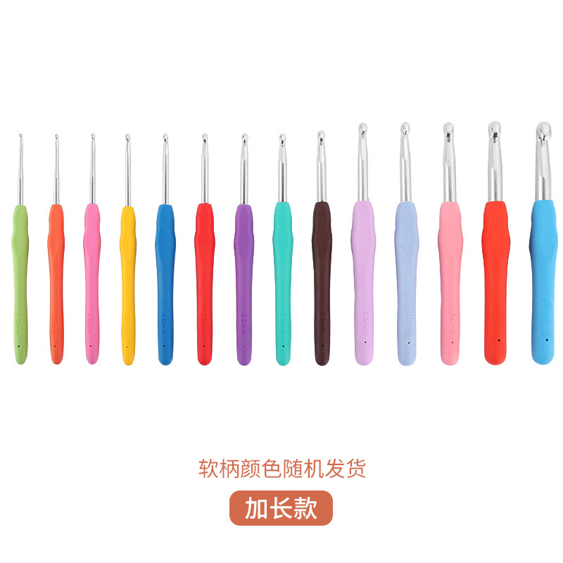 Set de Ganchillos de Aluminio con Mango de TPR Suave – Para Tejer y Crochet, DIY, Mayorista de Ganchillos Metálicos