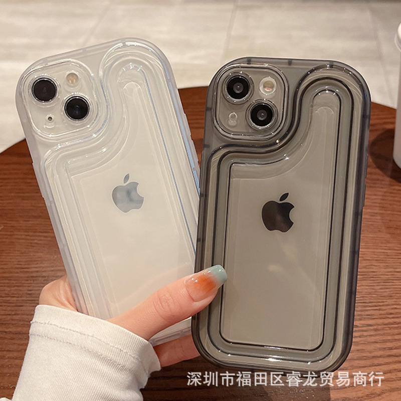 Transparent Phone Case iPhone 14 Soft Case 13 Pro Max Matte Phone Case Apple 12 Air Cushion Case 11 Suitable for 17
