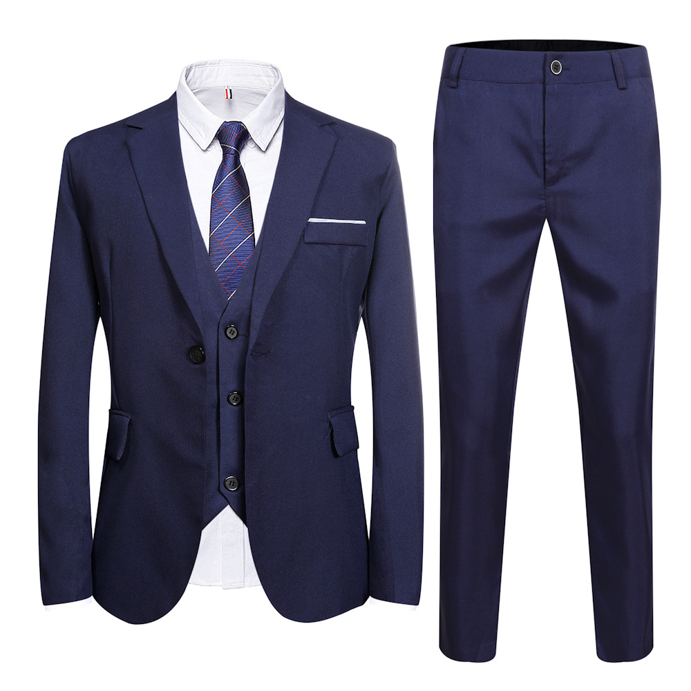 Traje traje de los hombres slim fit negocios casual profesional vestido formal novio mejor hombre vestido de boda para el trabajo de los hombres traje pequeño