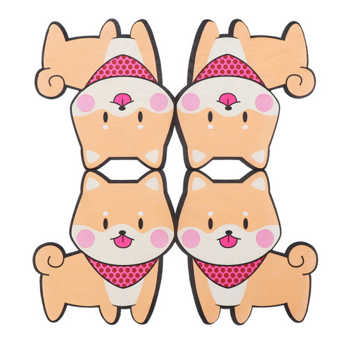 Manufacturer's new color dog printed napkins, facial tissues suitable for Western restaurants and bakeries