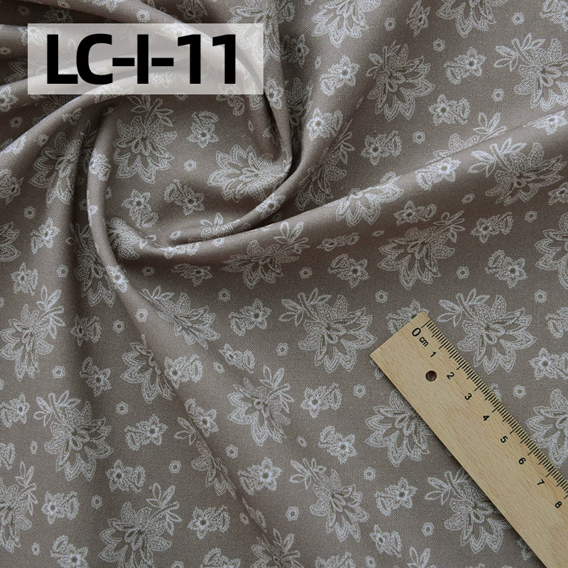 纯棉布料手工diy衣服包包田园碎花印染全棉面料棉布卡其红色花园