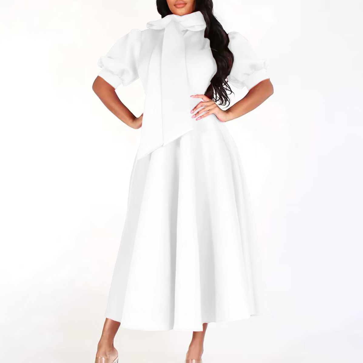 Women's Summer Elegant Maxi Solid Color Dress