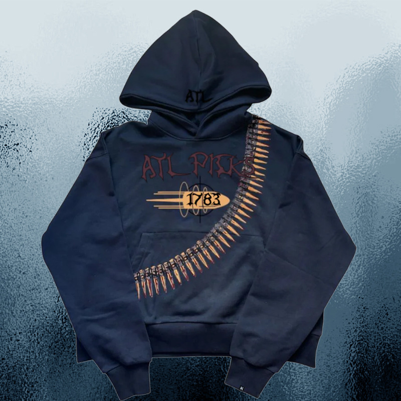 Men's Clothing European And American Trendy Brand Sweatshirt Letter Print Hooded Street Fashion Men And Women Arranged Bullet Creative Trend Tops_viptrois.com
