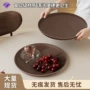 咖啡厅环保酒店仿木纹餐盘