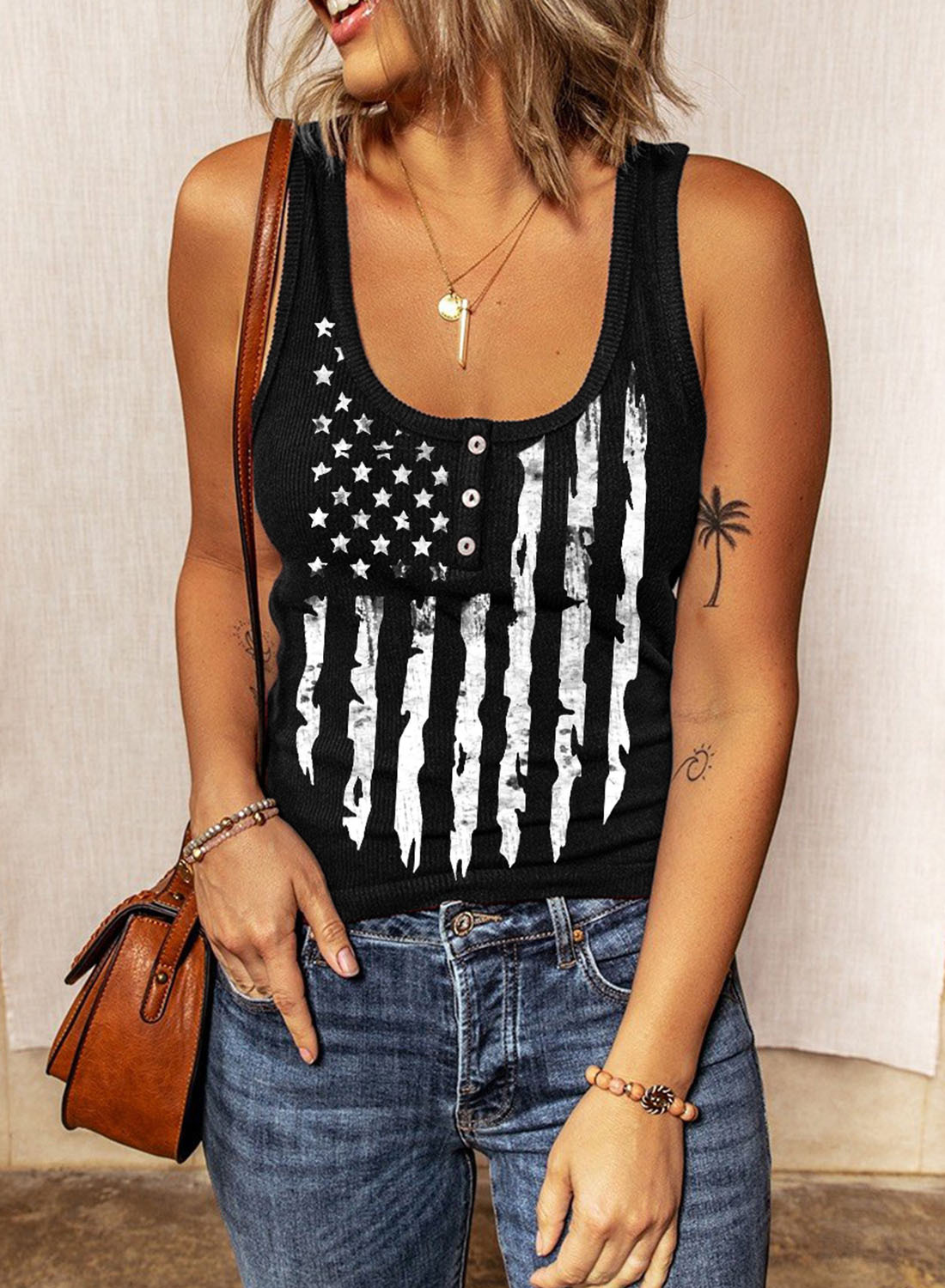 Women's Vest Sleeveless T-shirts Printing Fashion Sunflower Letter Heart Shape display picture 1