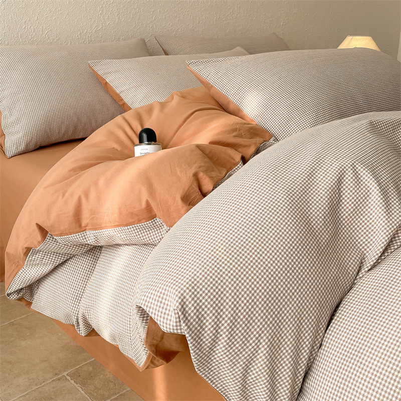 Funda de edredón de algodón de una sola pieza 1,5 m de algodón lavado de algodón funda de edredón individual 150x200x230 por separado