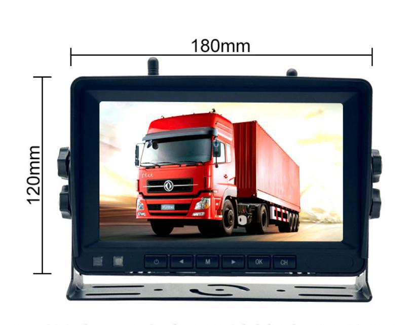 Solar-powered wireless magnetic camera car display screen 7inch wireless reverse car camera