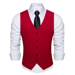 Cross-Border Aliexpress Men's Suit Vest Medieval Retro Vest Single Top