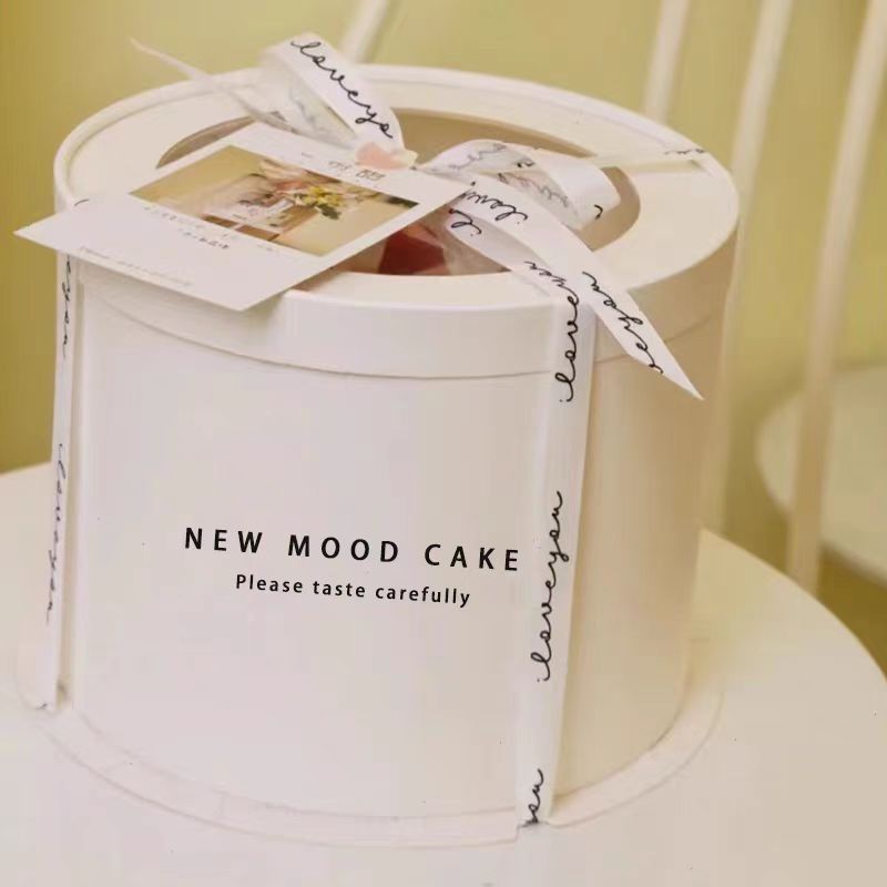 Caja de pastel redonda transparente, postre horneado, caja de flores, caja de regalo, caja de pastel, 6 pulgadas, 8 pulgadas, 10 embalaje horneado