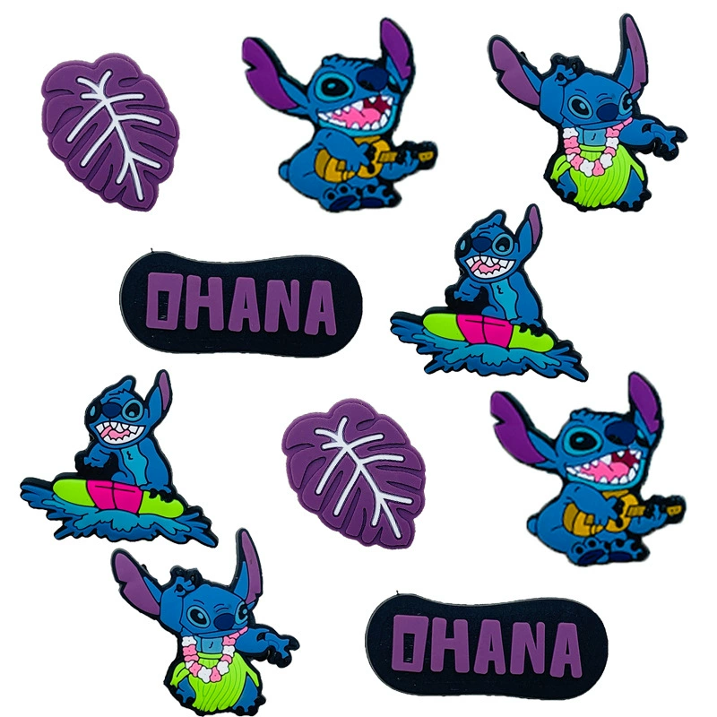 Новый мультфильм Stitch пещерная обувь аксессуары Обувь DIY пещерная обувь обувь цветочная обувь декоративная пряжка аксессуары