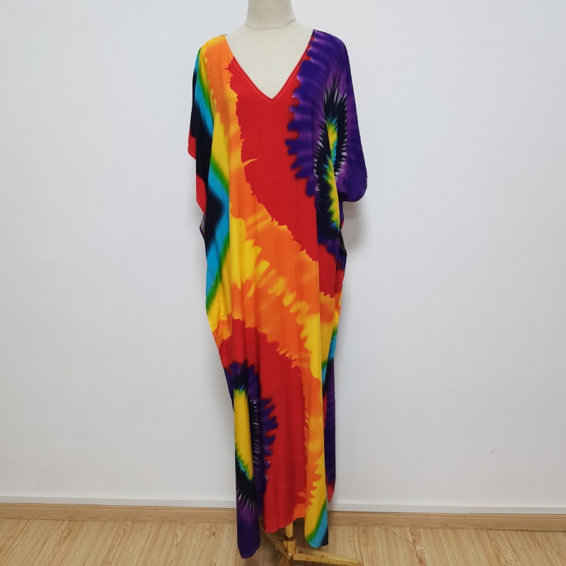 2022 nueva Europa y América blusa de playa impreso traje vacaciones vestido bikini camisa protección solar 5D196