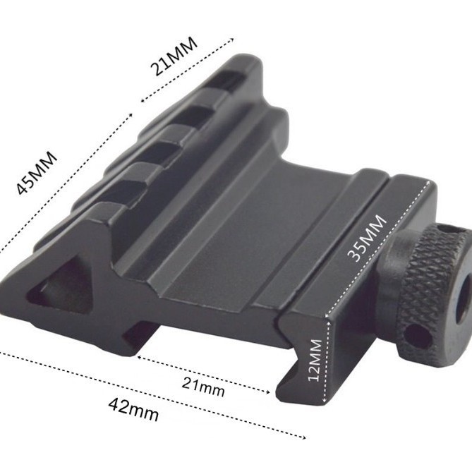 45度侧导轨 20mm侧导轨 瞄准镜支架红绿点管夹支架