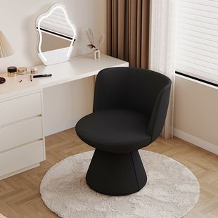 Nordic High-End Makeup Chair Bedroom Light Luxury Makeup Stool with Rotatable Backrest Dressing Table Stool Home Dining Chair Stool