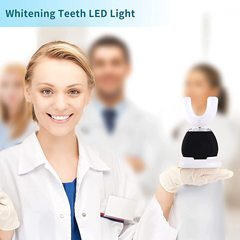 U-shaped Electric Toothbrush Blue Light Whitening Toothpaste Remover for Students, Couples, Household Use, Teeth Whitening Device with One-Time Delivery