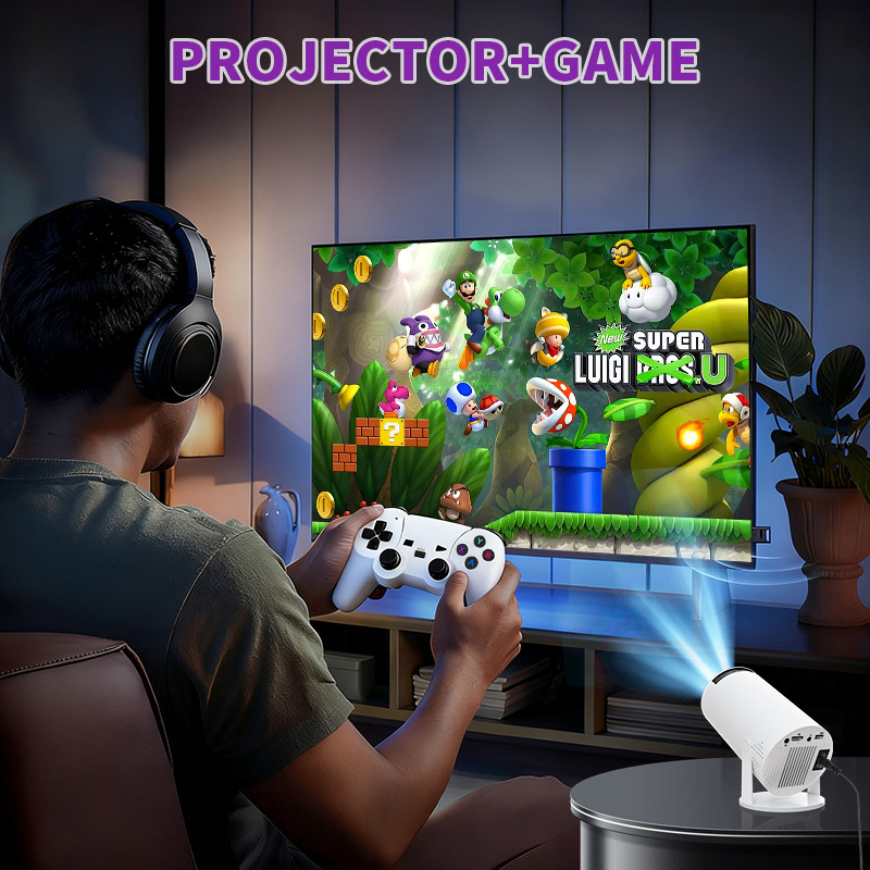 Nuevo proyector de juegos HY300 todo en uno X10PLUS inteligente portátil Android 4K HD proyector arcade