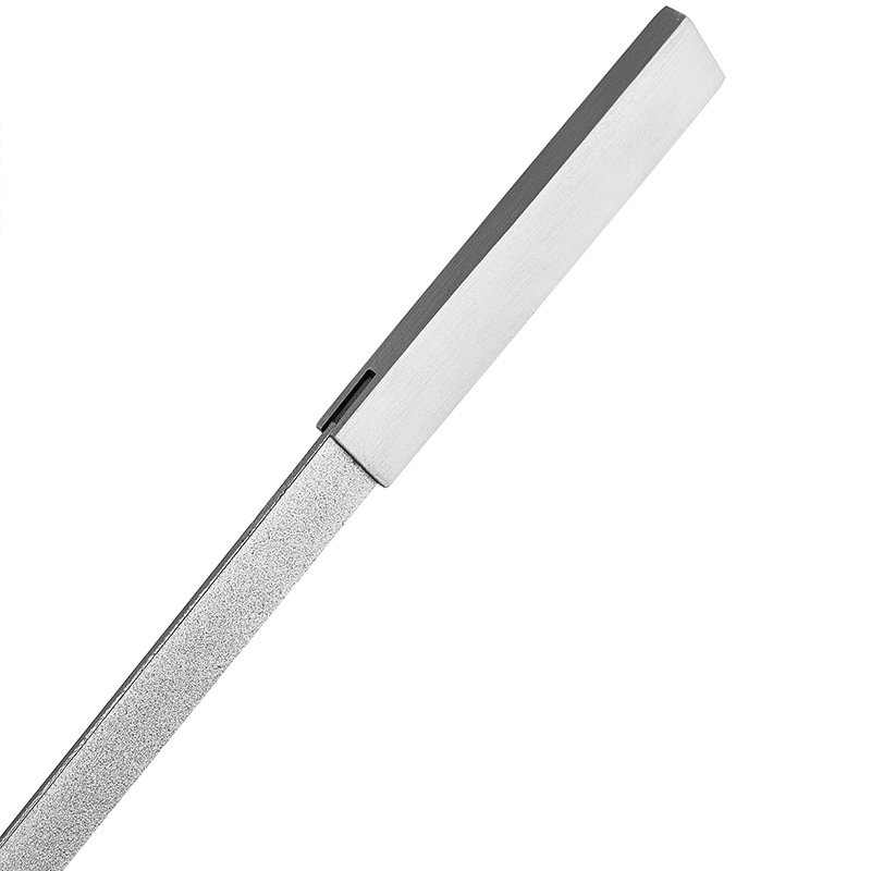 廠家不鏽鋼指甲銼雙面銼美甲修甲修腳去角質工具方柄鍍砂搓條
