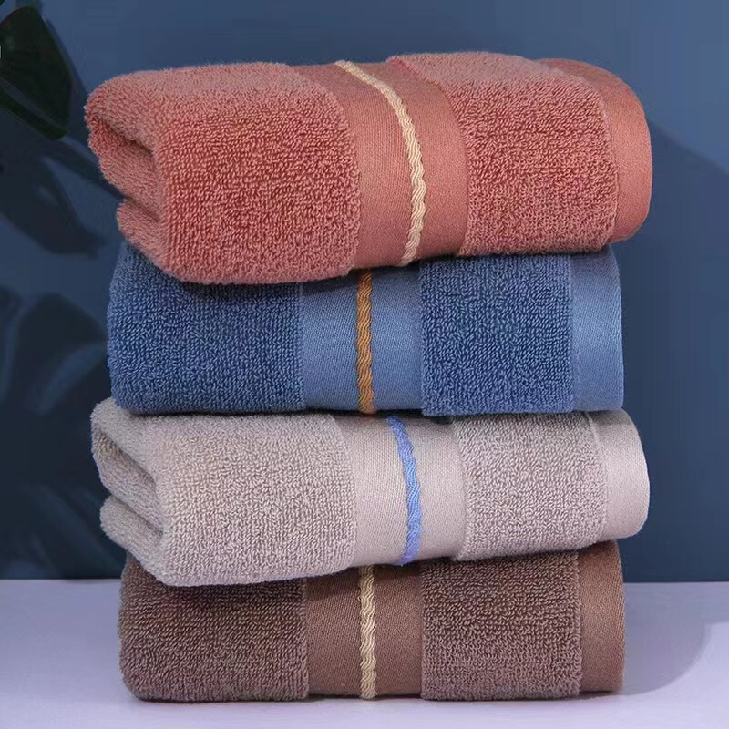 Towel Cotton Plain Color Household Face Wash Thickened Soft Absorbent Face Towel Cotton Wholesale Welfare Embroidery Hand Gift