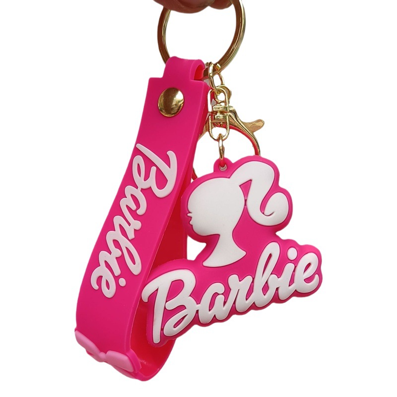 En stock transfronterizo Barbie carta llavero de dibujos animados lindo epoxi llavero coche bolsa colgante pequeño regalo al por mayor