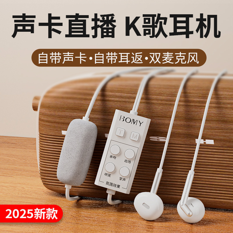 Sk11 Comes with a Built-In Sound Card, In-Ear Monitoring Headphones for Live Streaming, Karaoke Recording, and Monitoring, Recommended by Douyin Karaoke Streamers