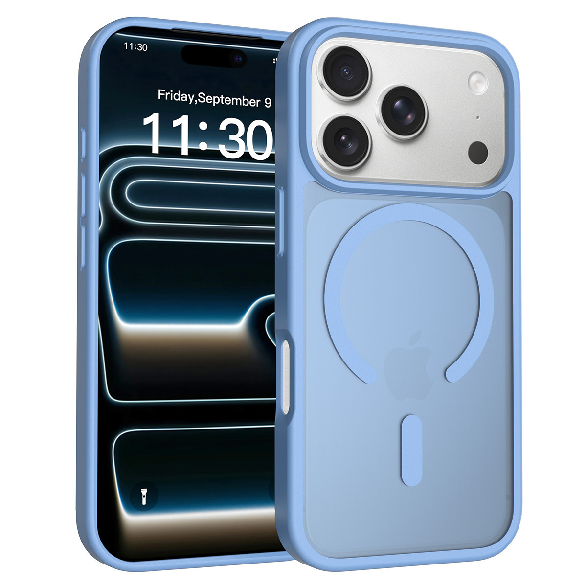 Funda para teléfono móvil iPhone17 Promax para uso transfronterizo Funda esmerilada con sensación de piel de escudo plateado Funda magnética de manzana 17Air