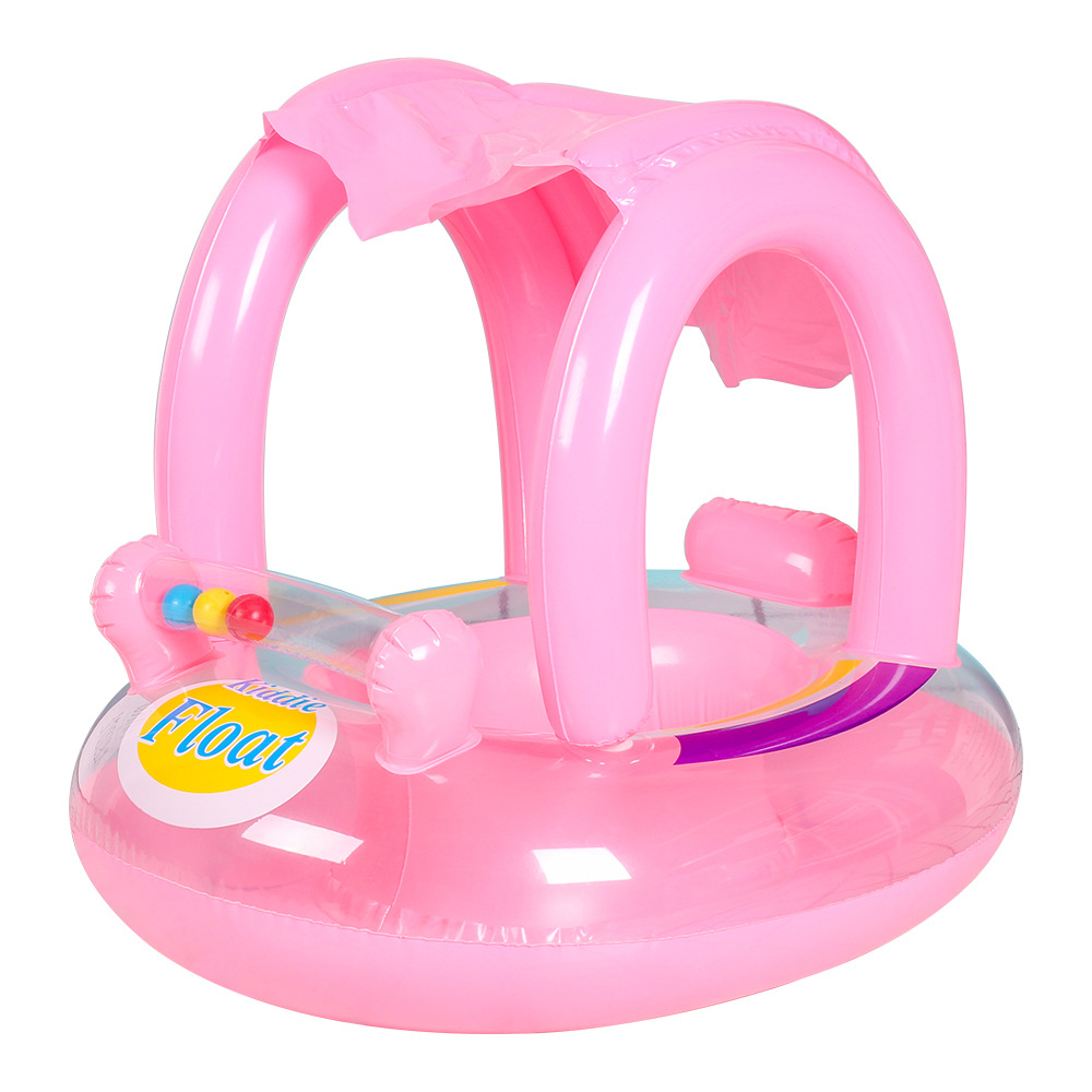 Xia Le bebé anillo de natación a prueba de sol con volante asiento de bebé barco cuerno barco hogar niños natación anillo piscina juguete