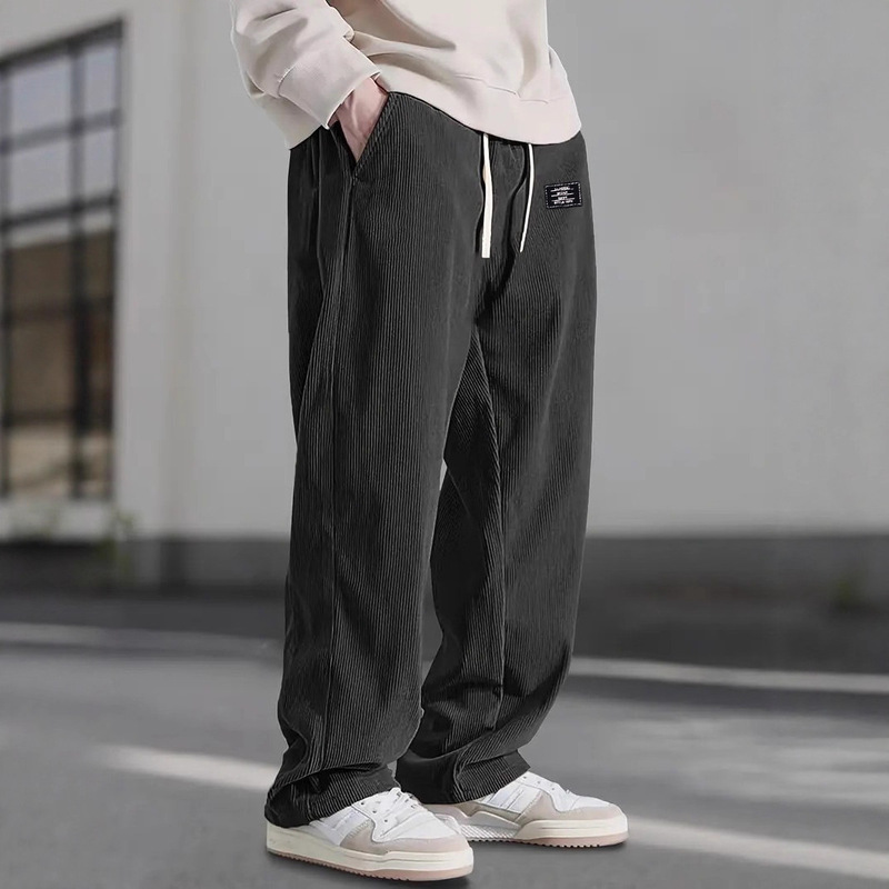 Cross-Border Foreign Trade European and American Style Men's Casual Jogging Sports Pants Men's Corduroy Pants