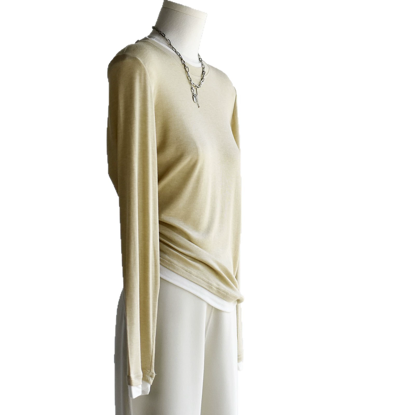 Woolen demi-season tower, keep warm body-friendly long-sleeve