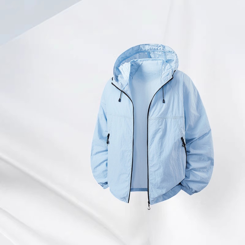 2026 Summer New Hooded Sun Protection Clothing Full-Body Skin Protection Clothing for Men and Couples, Breathable, Fitted, Solid Color, Trendy Brand, Outdoor Quick-Dry