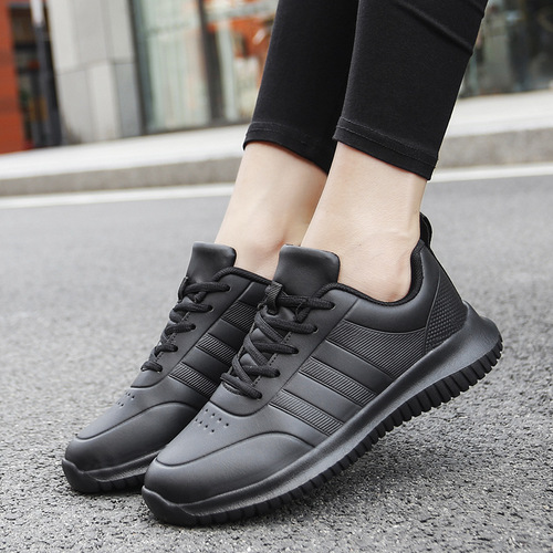 Men's Plus Size Chef Shoes 2026, Men's Leather Surface Fashion Leisure Sports Shoes Waterproof Work Shoes Outdoor Travel Shoes
