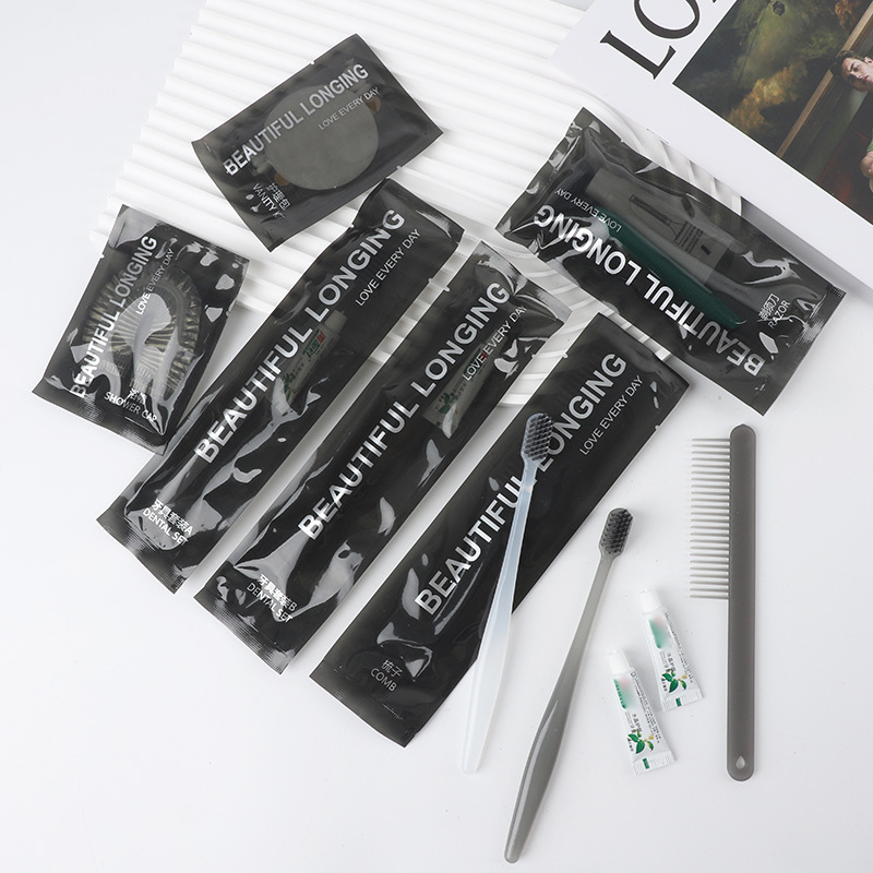 Light Luxury High-End Disposable Hotel B&B Hotel Cleaning Toiletries Toothbrush Comb Home Hospitality Travel Outfit