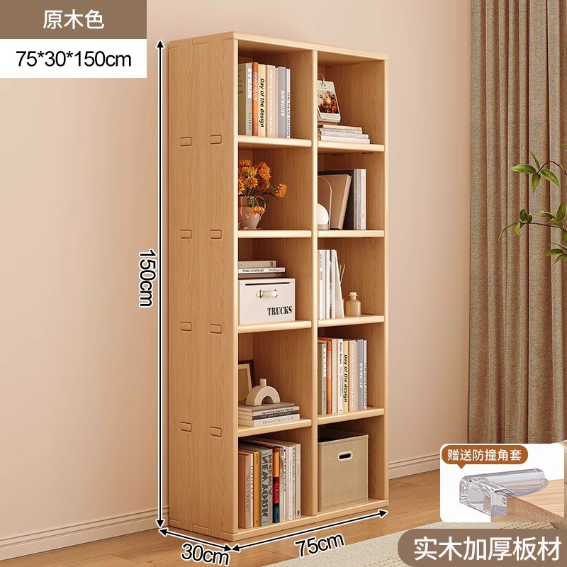 Gabinete bajo de madera maciza esquina de piso estantería estrecha gabinete lateral contra la pared estantería pequeña no ocupa espacio armario de almacenamiento simple
