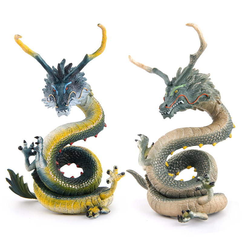 Mito mágico para niños historia Dragón volador cuatro Dios Bestia modelo simulación animal Dragón azul Tigre blanco Zhuque Xuanwu adornos