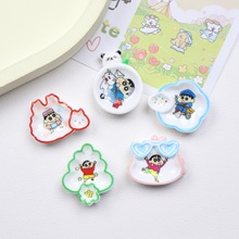 卡通diy树脂配件小新盘子手工奶油胶发夹头绳手机壳吊坠饰品配饰