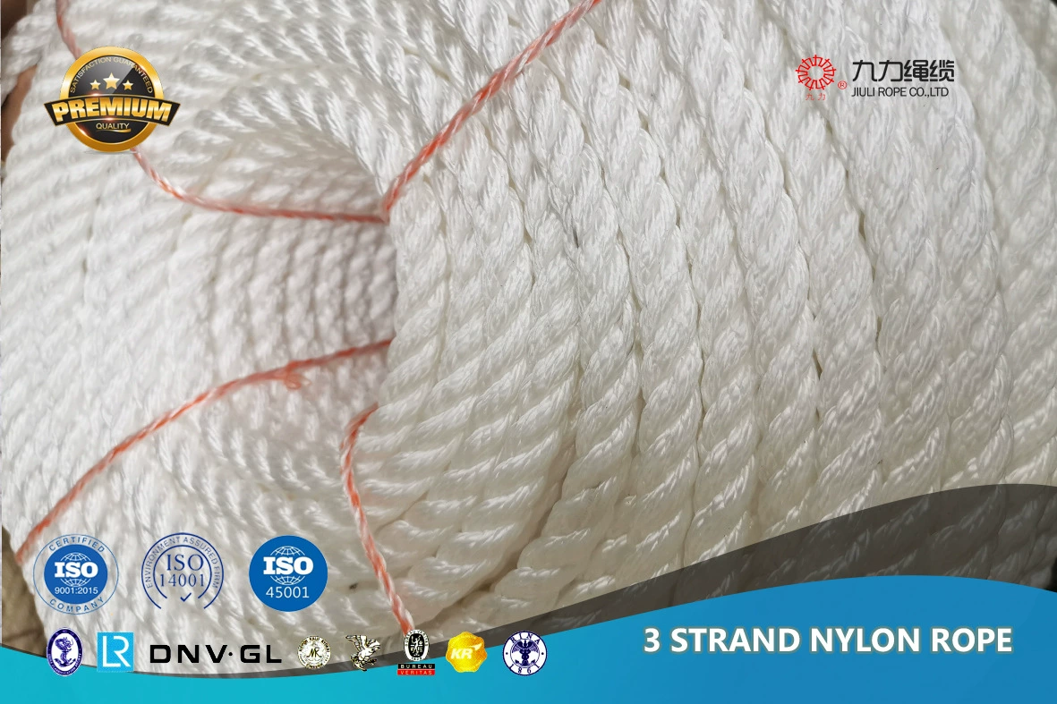 Трехжильный нейлоновый PA-канат, обвязочная веревка, полиамидная веревка, нейлоновая веревка, полипропиленовая веревка, белый нейлон, полиамид