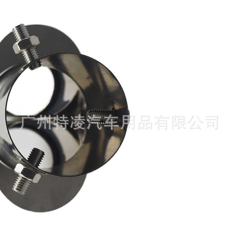 63mm Universal Automotive Dual Outlet Angled Exhaust Pipe Stainless Steel Exhaust Pipe Car Exterior Dual Outlet Decorative Exhaust Pipe