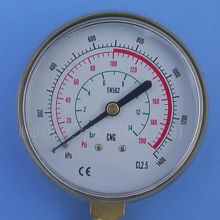 供应压力表68MM 旋入式盖 耐震压力表黄铜液压水压表真空负压表