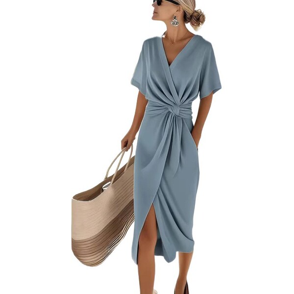 Summer fashionable solid color dress