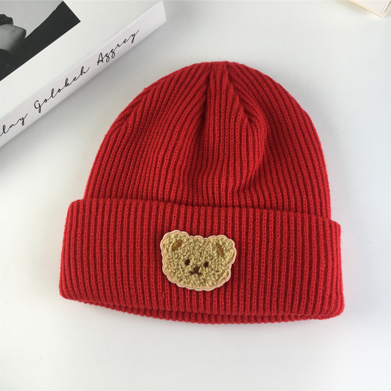 Gebreide beanie muts voor dames met berenoortjes winter warm_voghion.com