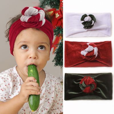 Europe and America Christmas festival children Dress up Hairdressing baby Jinsirong Hit color Scarf Baby ribbon