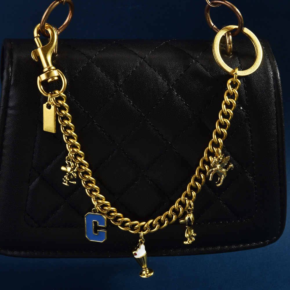 Nuevo estilo transfronterizo europeo y americano venta caliente dinosaurio amor concha cereza herradura fresa manzana bolso de cadena colgante bolso de mensajero mujer