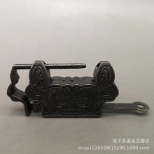 古玩铜器收藏老铜好合铜如意锁摆件挂饰仿古铜锁新婚礼品