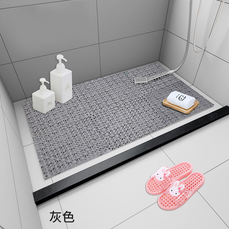 キッチントイレの浴室PVC防水滑り止めマットを厚くすると、透かし彫りの床マットをつなぎ合わせることができる|undefined