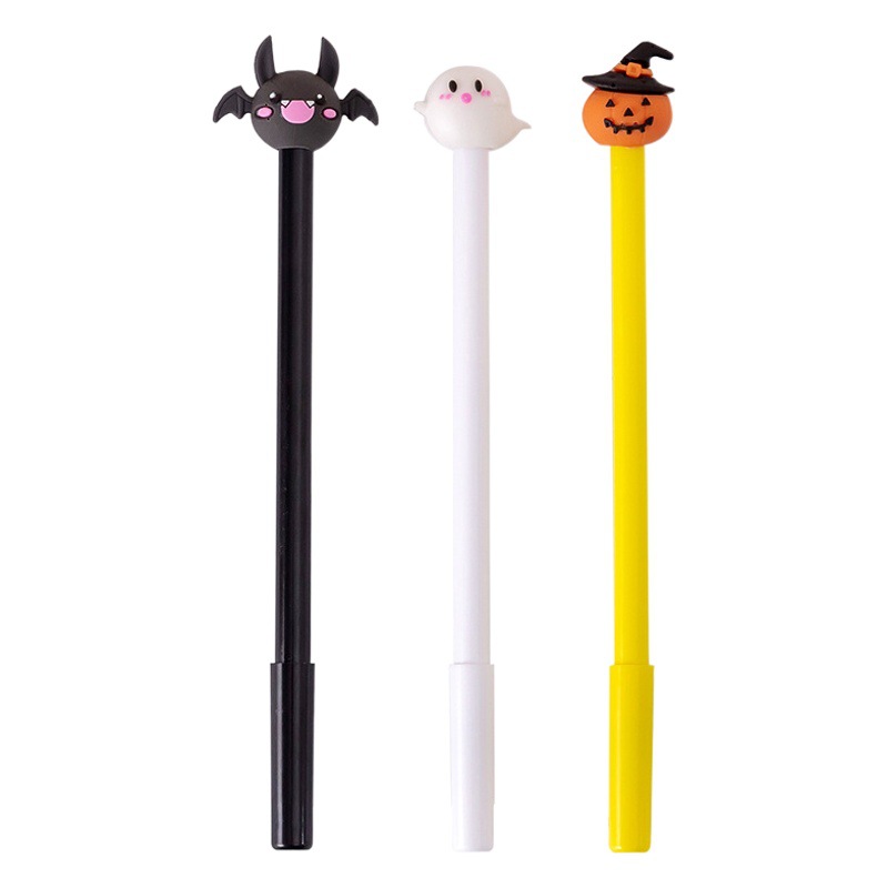 Pumpkin Lantern Bat Ghost Halloween Gel Pen Black Stationery Wholesale Children's Day End-Of-Term Christmas Gift Prizes