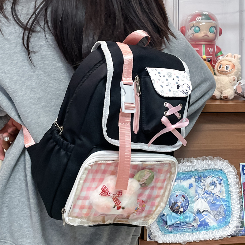 学生女子ランドセル 2025 新中学生高見えカジュアルファッションリュックかわいい二次元痛バッグ|undefined