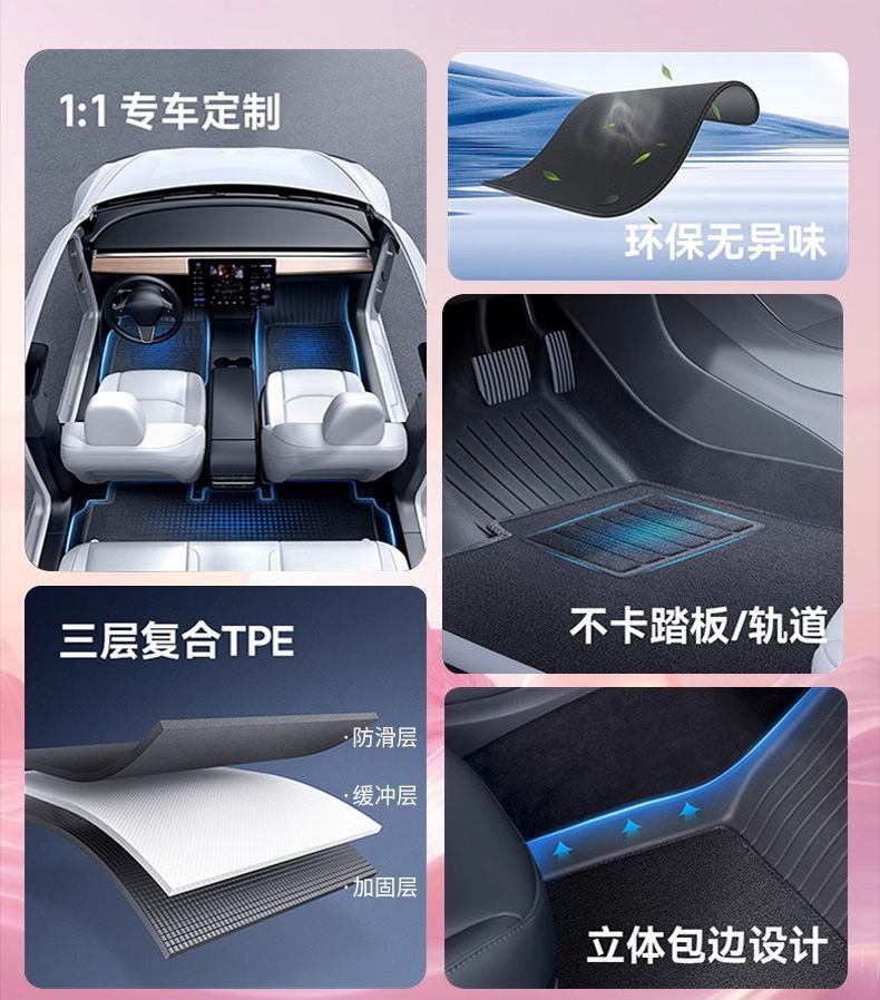 Suitable for Changan Waxy Corn Floor Mats Tpe Floor Mats Surrounding the Upper Layer Special 24 Cartoon Snowy Car Supplies