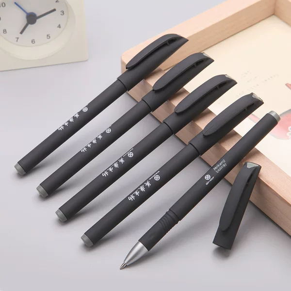 Pen Black Advertising Pen Custom Printed logo Gel Pen 0.5 Sign Pen Plastic Water Pen Gift Ballpoint Pen Stationery