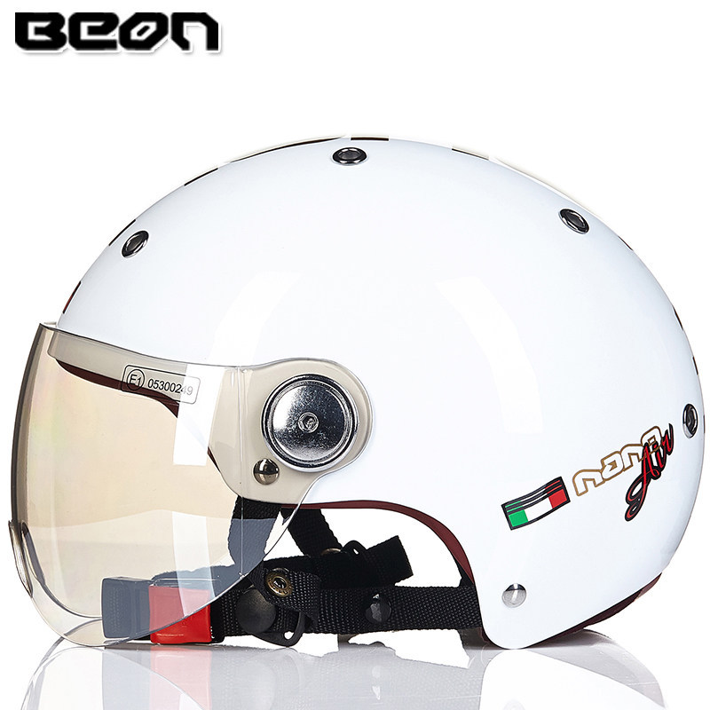 Casco de la motocicleta BEON 3C certificado de los hombres y las mujeres medio casco Four Seasons universal de la motocicleta del coche eléctrico del verano casco B103