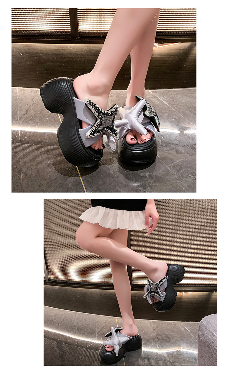 Women's 8.5 Cm Platform Sandals With Rhinestones Unique Fashionable Design Perfect For Skirts New Style_vogvips.com