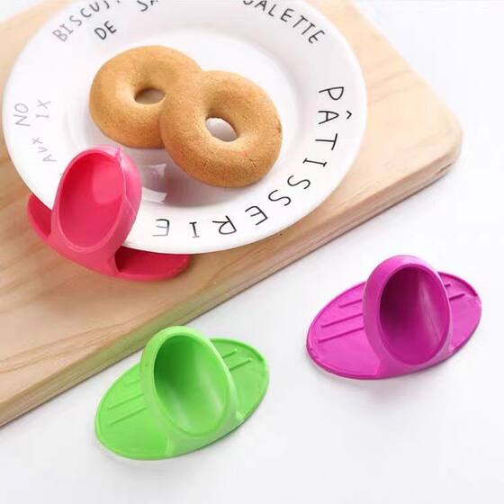 New Silicone Insulated Finger Cots for Home Kitchen Thickeneded High Temperature Resistant Anti-scalding Gloves Wholesale Microwave Bowl