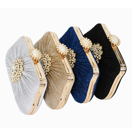 New evening bag, fashionable diamond-encrusted clutch bag, cross-border cheongsam dress, ladies hand-held evening bag, Clutch bag